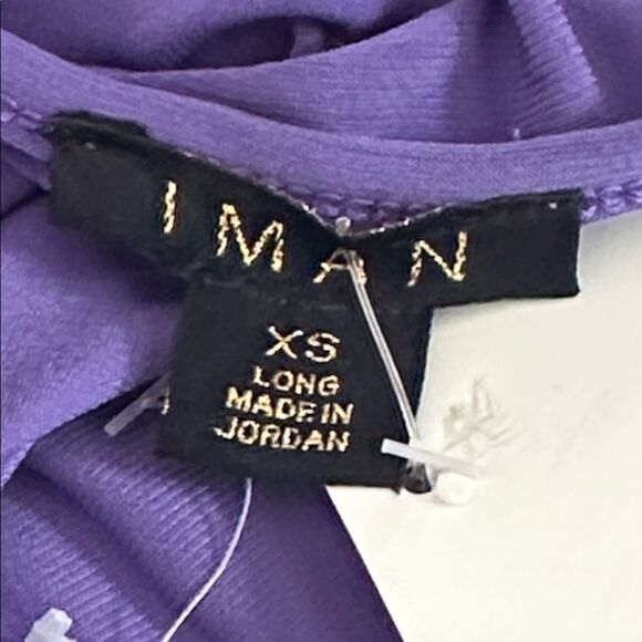 IMAN Maxi Dress Size XS Tall Global Purple Chic Luxury NWT - Picture 12 of 12